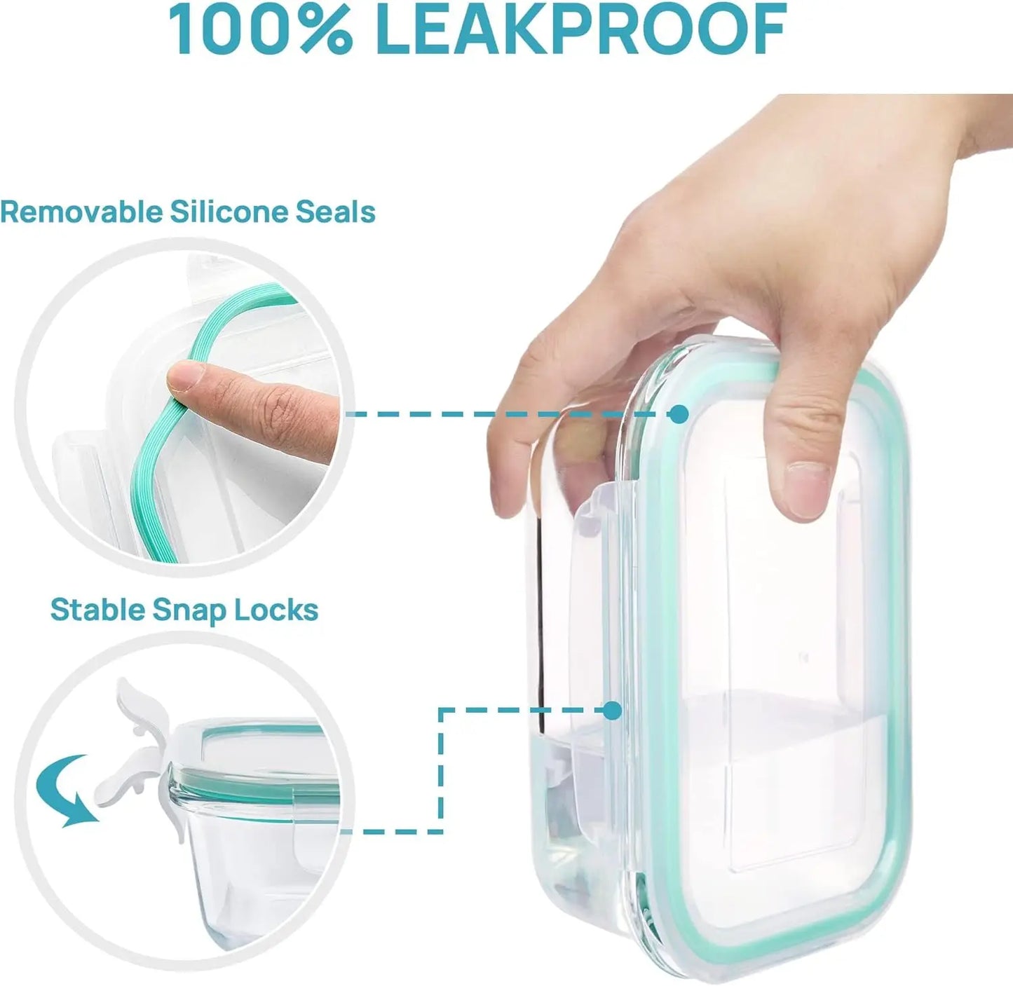 CoreGlass 8-Pack – Premium Glass Meal Prep Container Set