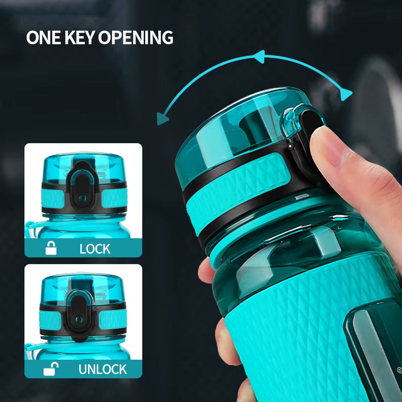 CrystalCore Hydration Flask – Prismatic Sports Bottle with Infuser & One-Hand Flip Lid