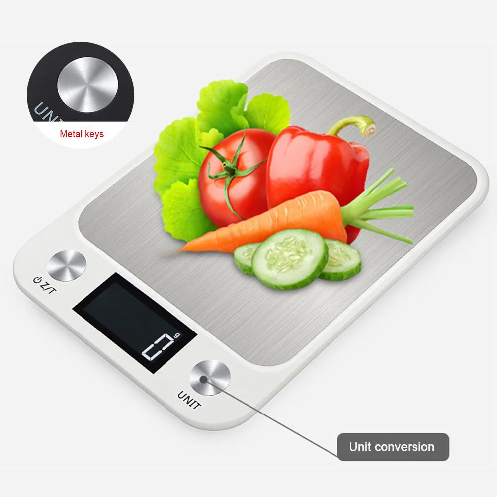 PrecisionPro 15kg Digital Kitchen Scale – Ultra-Accurate Food & Supplement Weighing