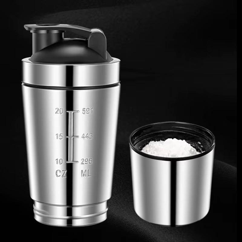 SteelCore™ 20oz Stainless Steel Protein Shaker – Leakproof, Durable, and Odor-Free