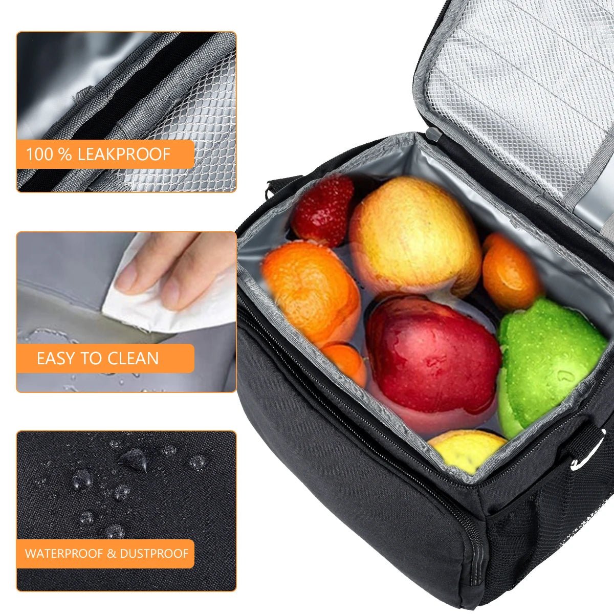 CoreFuel Pro – Leakproof Insulated Gym Meal Bag with Multi-Compartment Organizer
