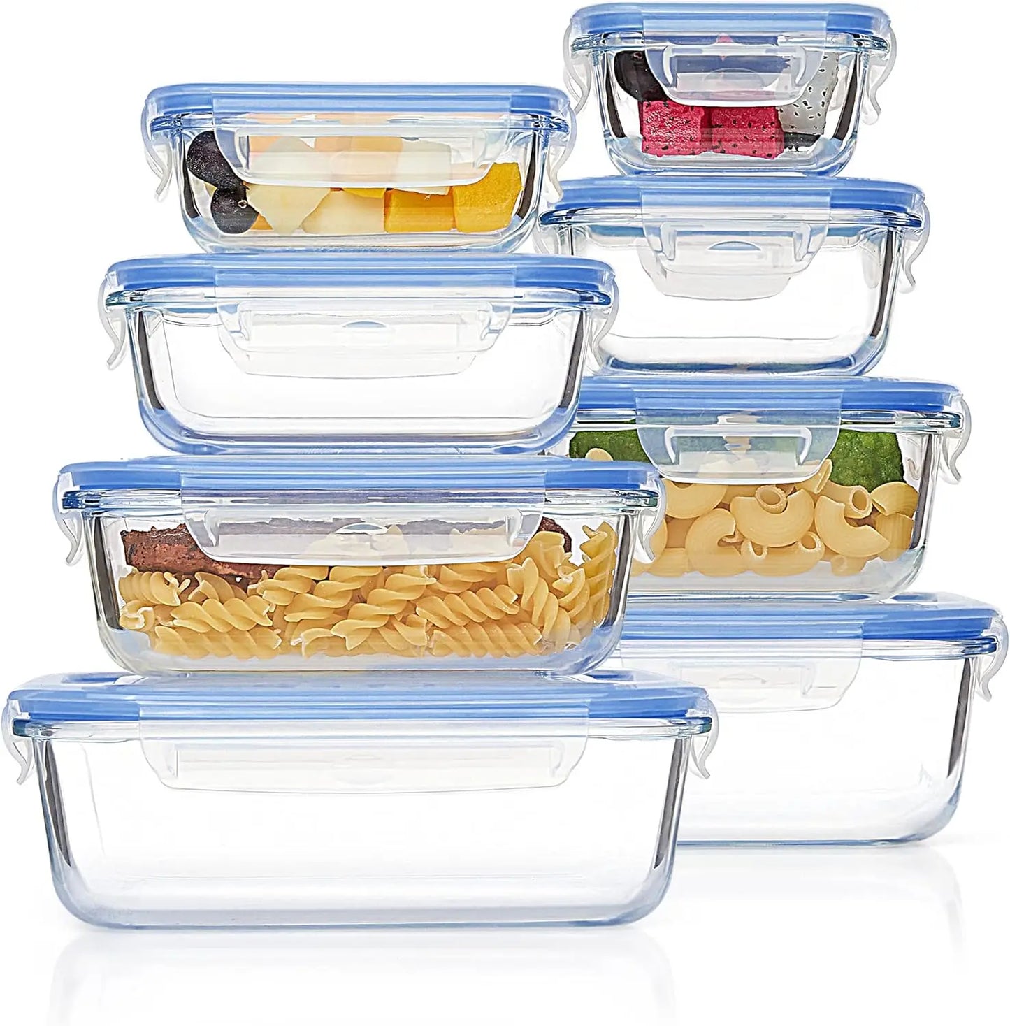 CoreGlass 8-Pack – Premium Glass Meal Prep Container Set
