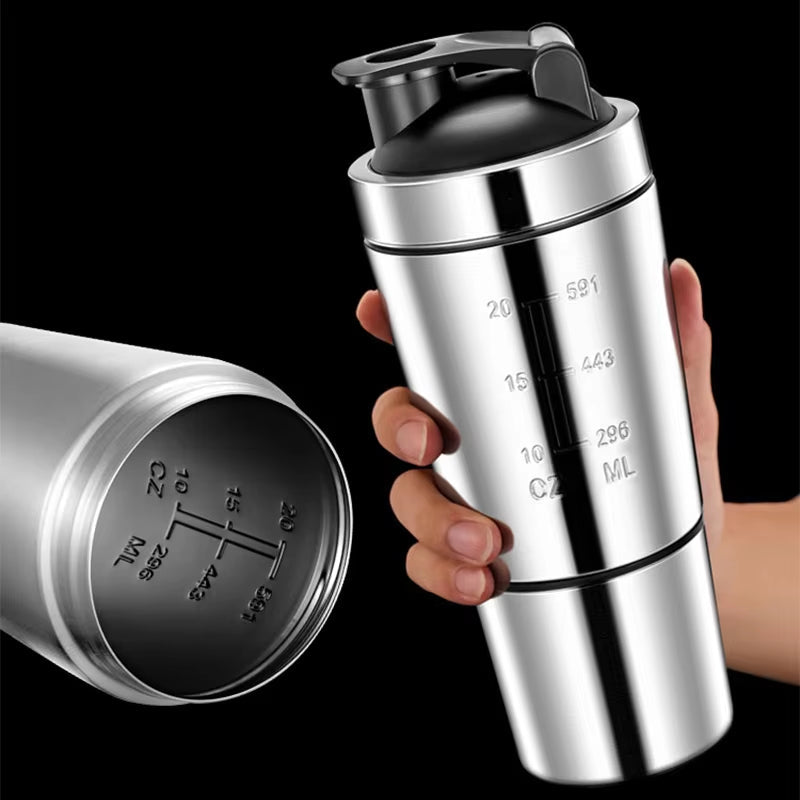 SteelCore™ 20oz Stainless Steel Protein Shaker – Leakproof, Durable, and Odor-Free