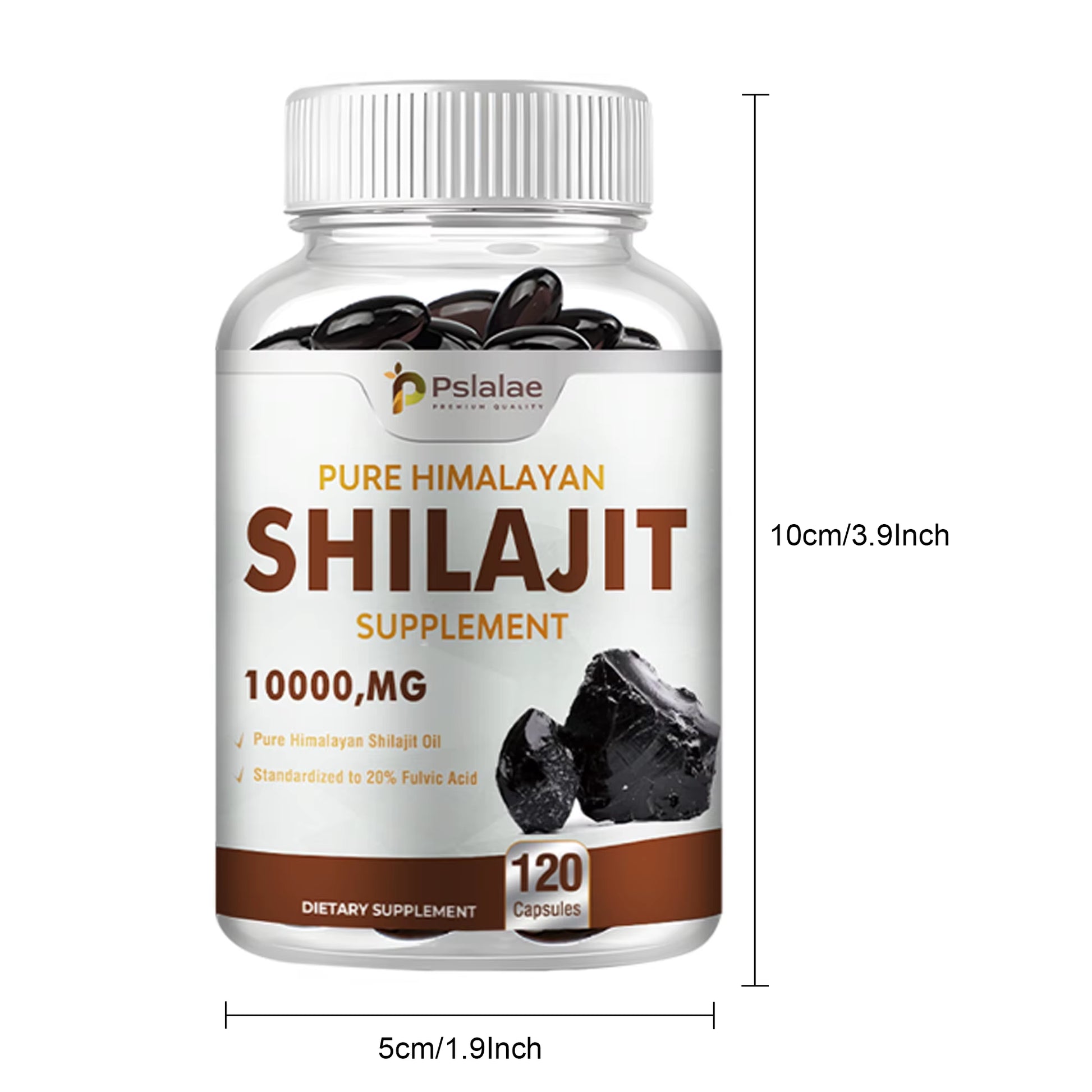 Shilajit Extract Capsules – 10:1 Concentrate for Energy, Focus, Immunity & Detox (120 Count)