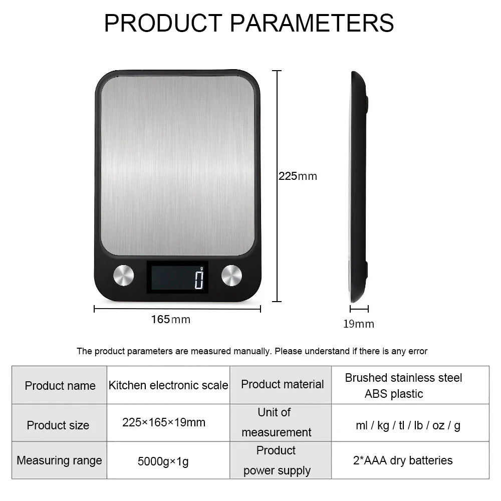 PrecisionPro 15kg Digital Kitchen Scale – Ultra-Accurate Food & Supplement Weighing