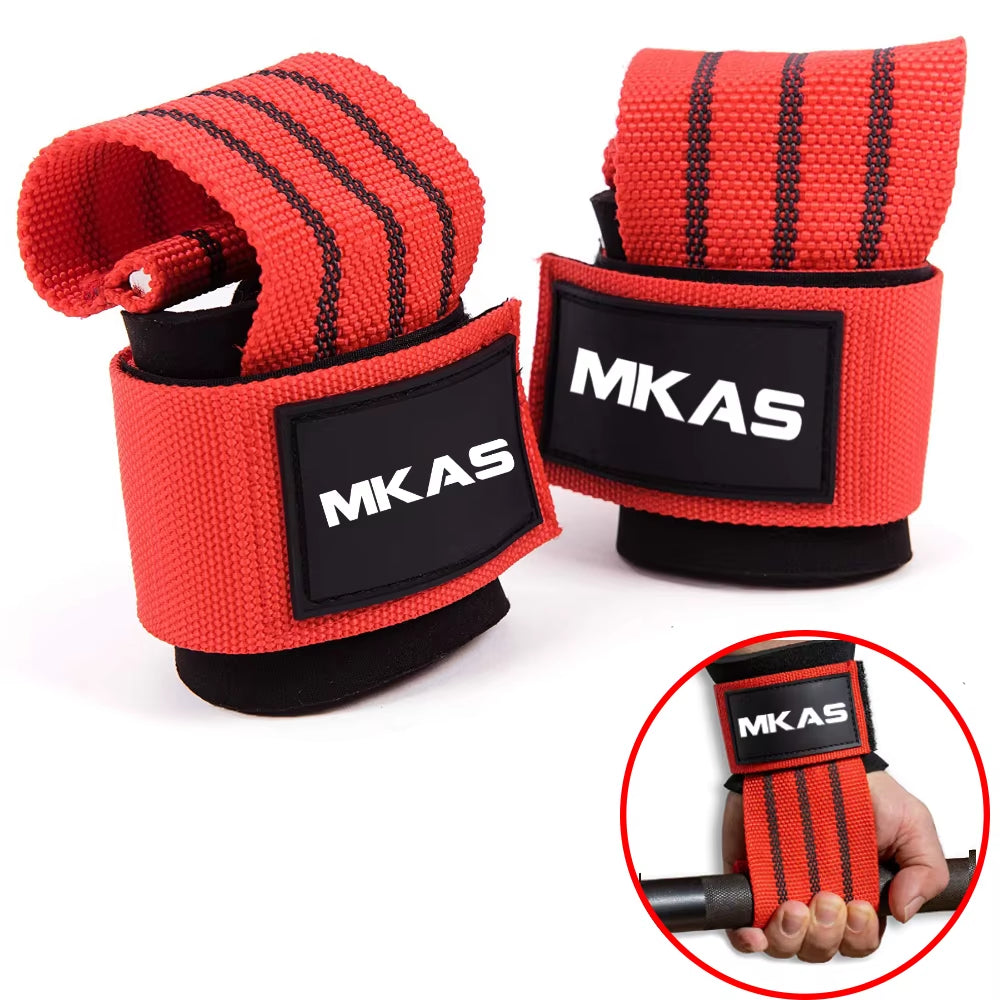 Weight Lifting Wrist Straps Grips Support Pull Ups Deadlifts Dumbbell Gym Straps Strength Training Fitness Barbells Power Sport