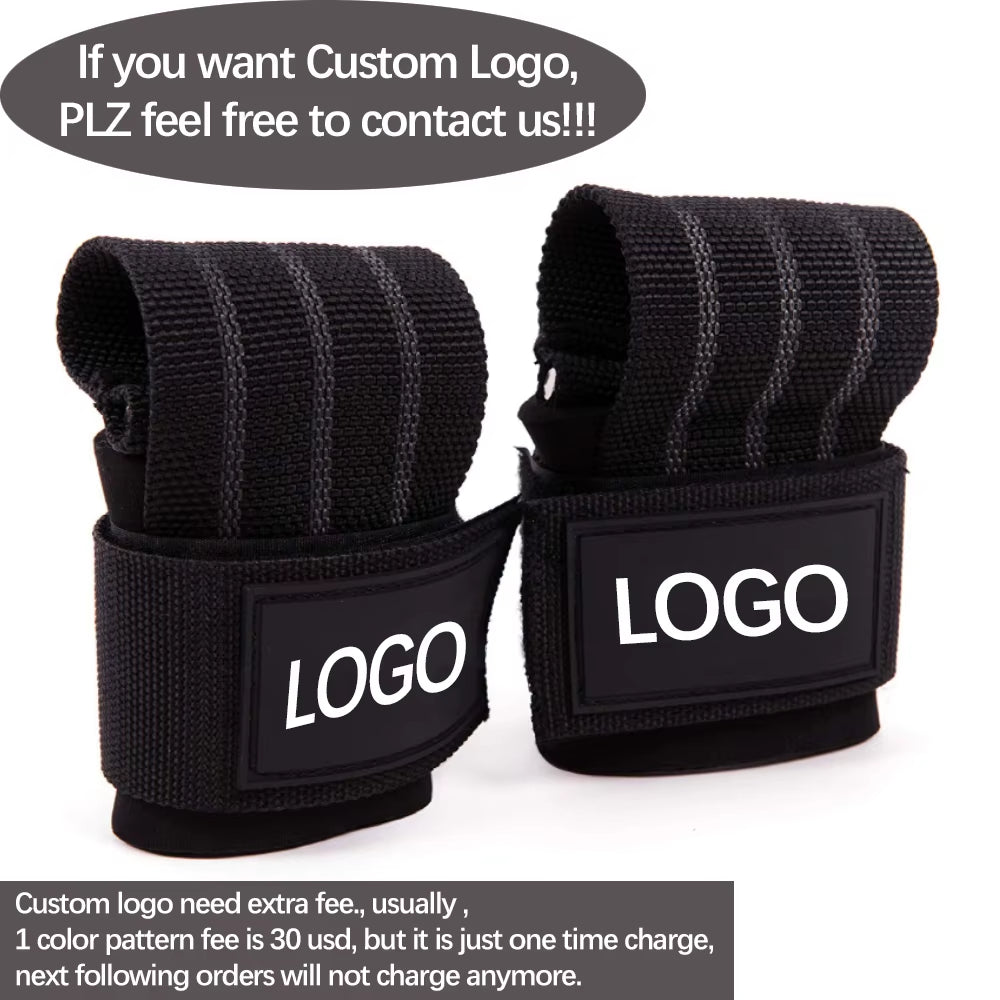 Weight Lifting Wrist Straps Grips Support Pull Ups Deadlifts Dumbbell Gym Straps Strength Training Fitness Barbells Power Sport