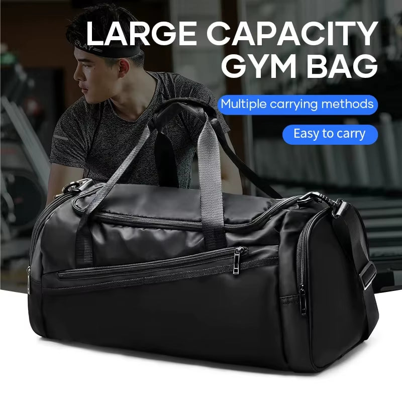 40L Foldable Gym Bag – Lightweight Travel Duffel with Shoe Compartment