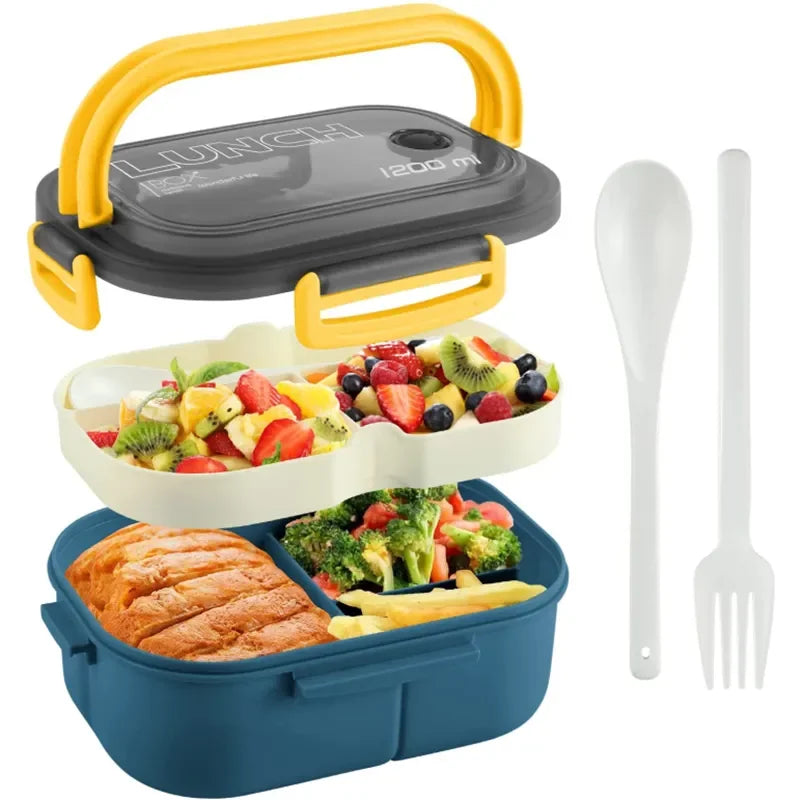 FuelPortion – 1000ml Leakproof Bento Box with Built-In Cutlery