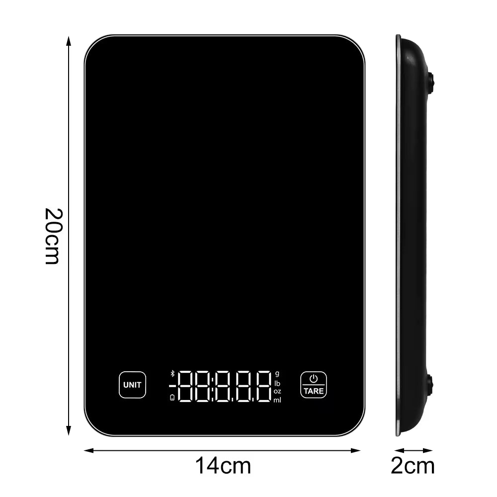 NutriTrack Smart Kitchen Scale – Bluetooth-Enabled Precision Weighing for Meal Prep & Macros