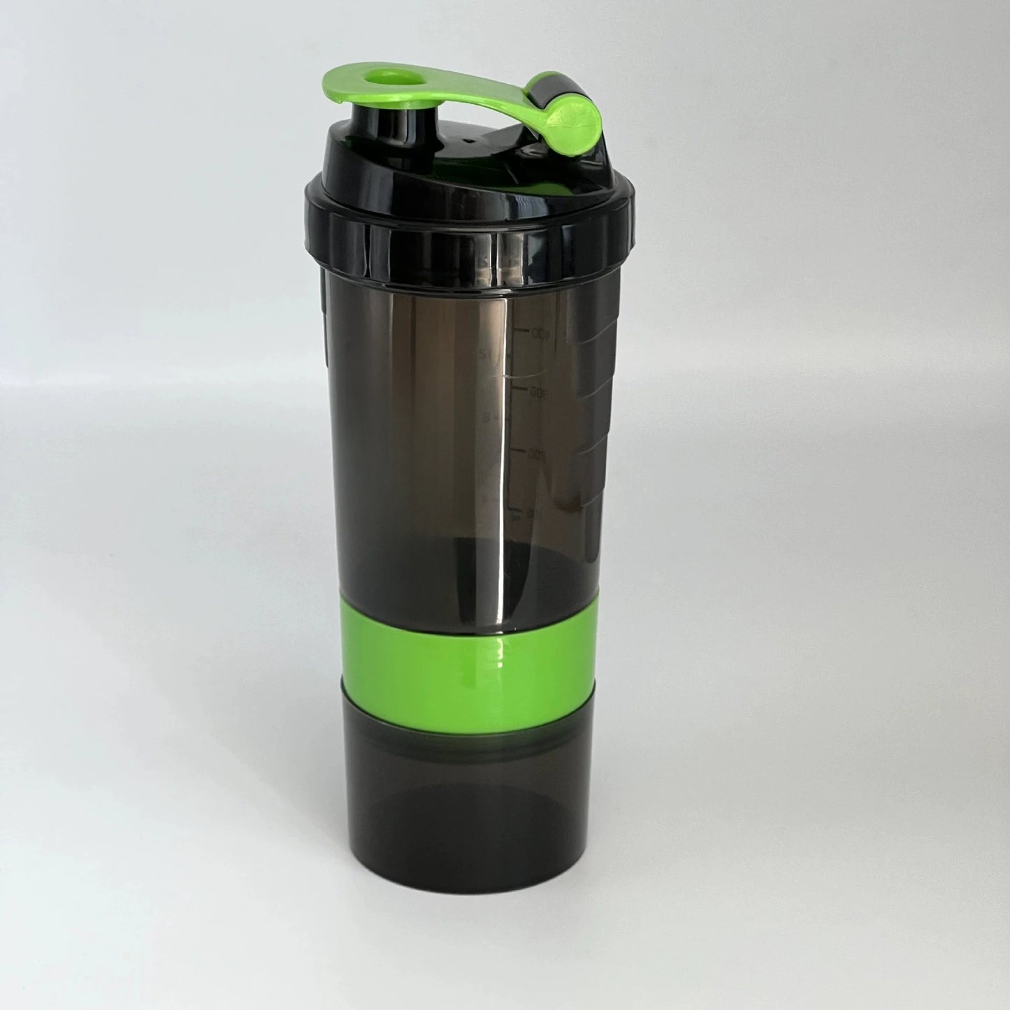 3-Layer 600ml Shaker Bottle – Mix, Store, & Sip with Zero Clumps