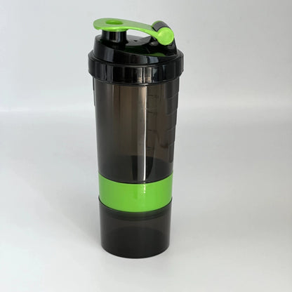 3-Layer 600ml Shaker Bottle – Mix, Store, & Sip with Zero Clumps