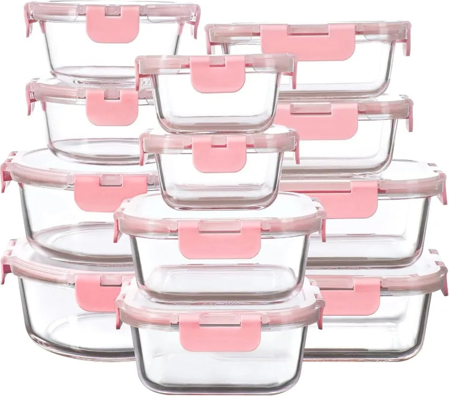 CoreGlass 12 – Premium Leakproof Glass Meal Prep Container Set (12-Pack)