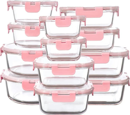 CoreGlass 12 – Premium Leakproof Glass Meal Prep Container Set (12-Pack)