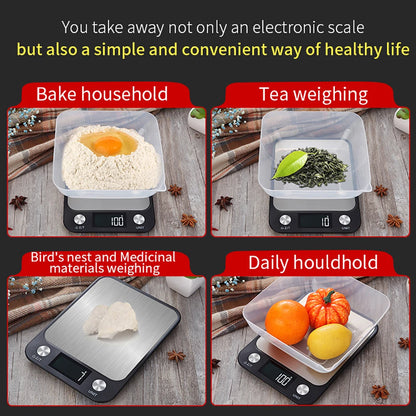 PrecisionPro 15kg Digital Kitchen Scale – Ultra-Accurate Food & Supplement Weighing