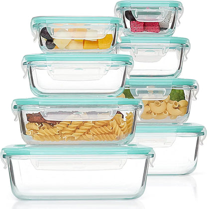 CoreGlass 8-Pack – Premium Glass Meal Prep Container Set