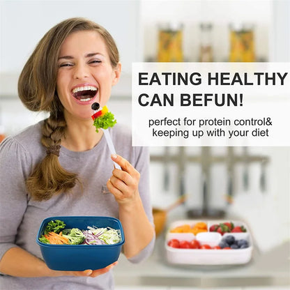 FuelPortion+ 38oz Salad Container – Leakproof Meal Prep Bowl with Dressing Cup & Fork