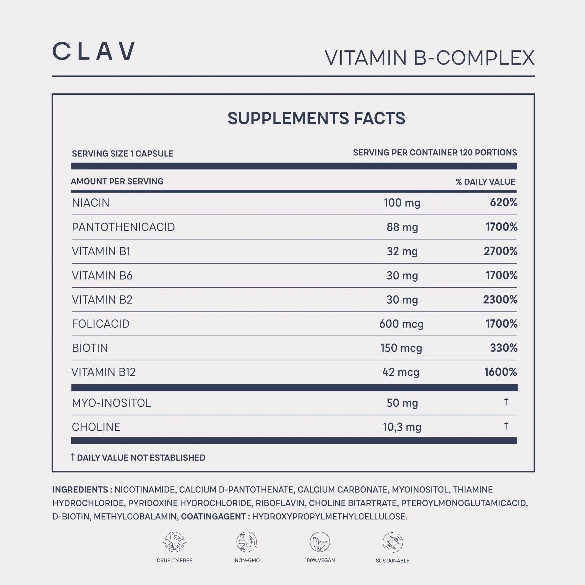 Super B Complex Vitamins – Bioactive B12 + Choline & Inositol for Energy, Immunity & Focus