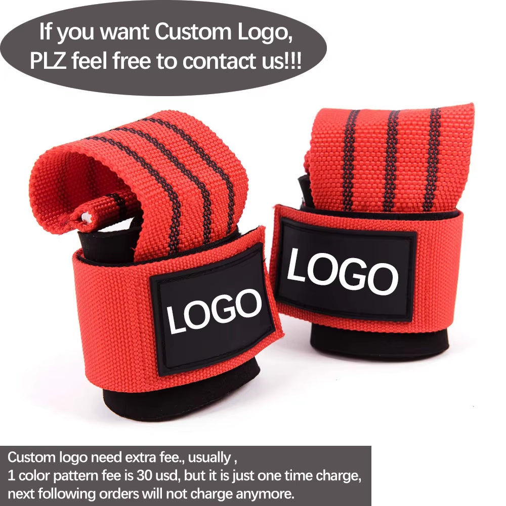 Weight Lifting Wrist Straps Grips Support Pull Ups Deadlifts Dumbbell Gym Straps Strength Training Fitness Barbells Power Sport