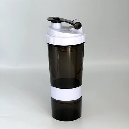 3-Layer 600ml Shaker Bottle – Mix, Store, & Sip with Zero Clumps