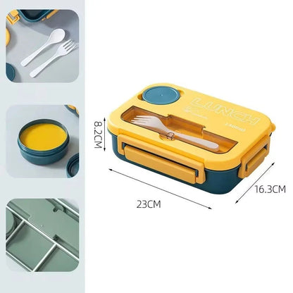 FuelPortion+ 1300ml Bento Lunch Box with Leakproof Lid & Built-in Cutlery