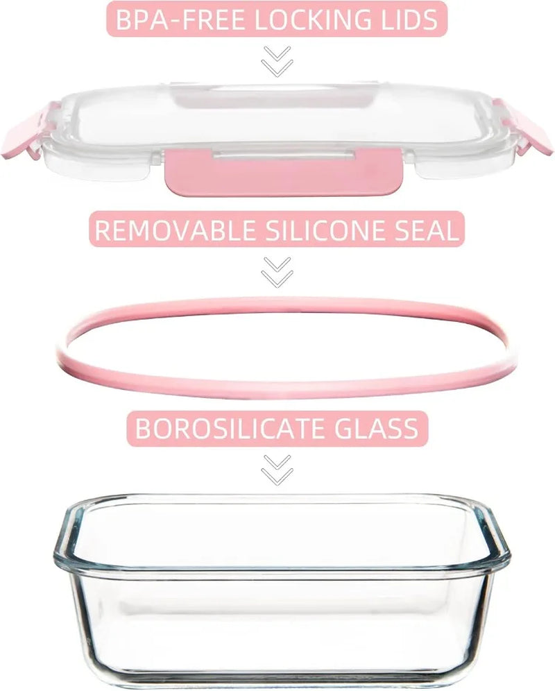 CoreGlass 12 – Premium Leakproof Glass Meal Prep Container Set (12-Pack)