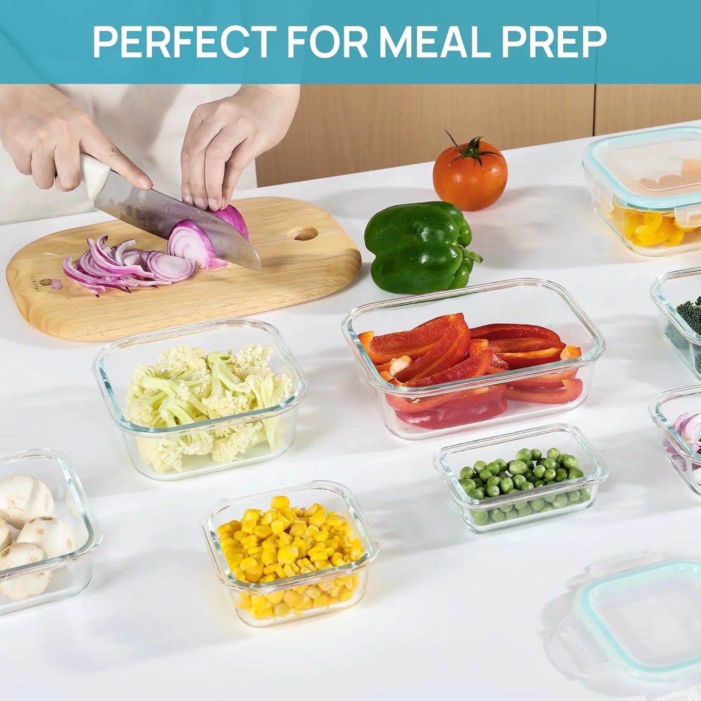 CoreGlass 8-Pack – Premium Glass Meal Prep Container Set