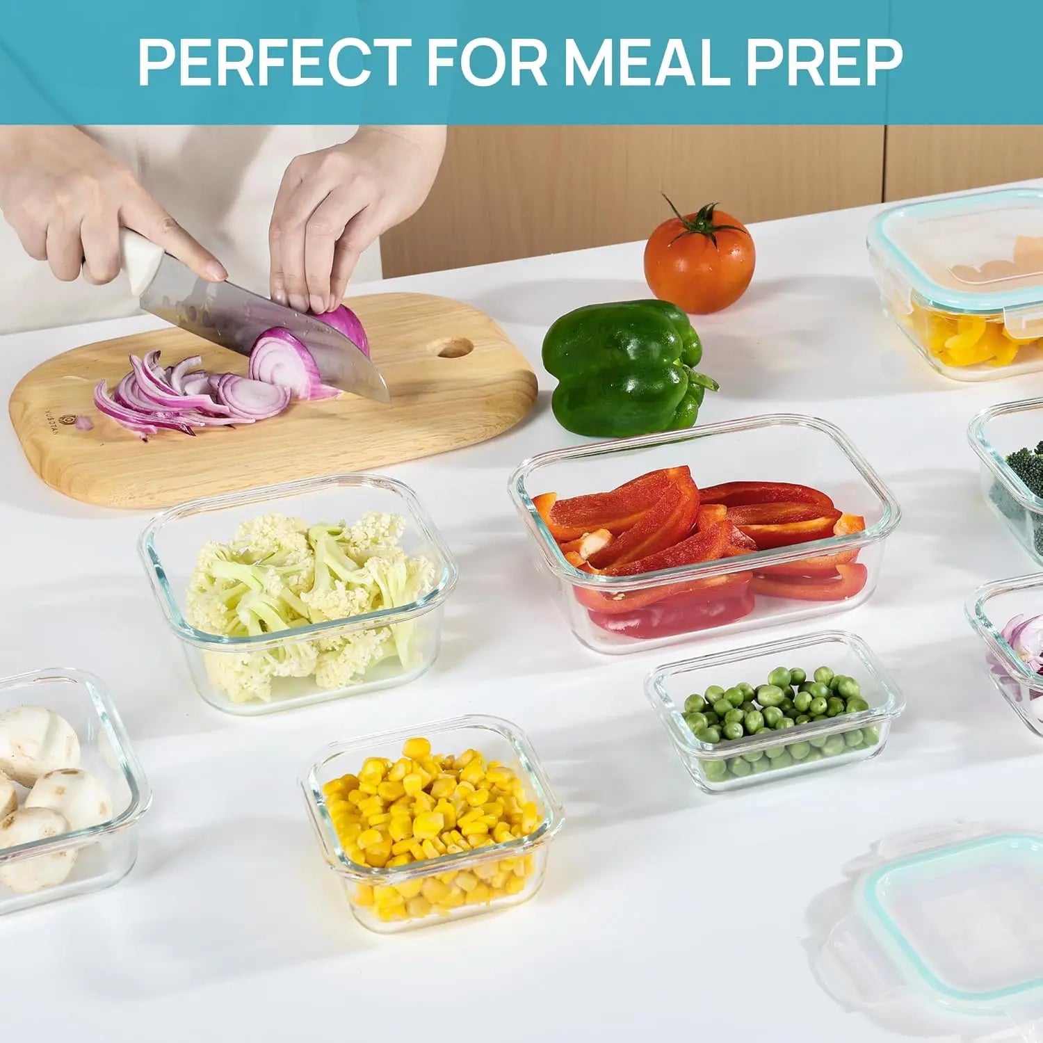 CoreGlass 8-Pack – Premium Glass Meal Prep Container Set