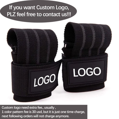Weight Lifting Wrist Straps Grips Support Pull Ups Deadlifts Dumbbell Gym Straps Strength Training Fitness Barbells Power Sport