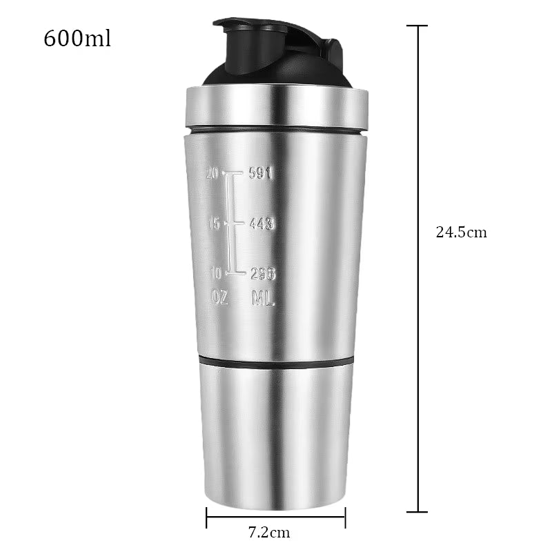 SteelCore™ 20oz Stainless Steel Protein Shaker – Leakproof, Durable, and Odor-Free