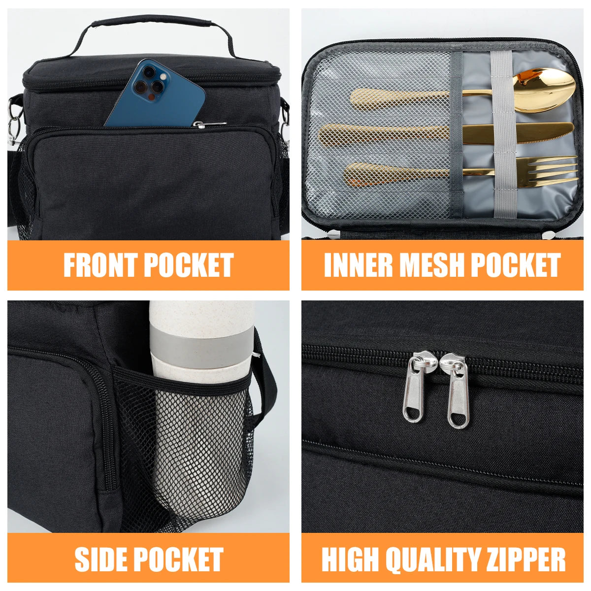 CoreFuel Pro – Leakproof Insulated Gym Meal Bag with Multi-Compartment Organizer