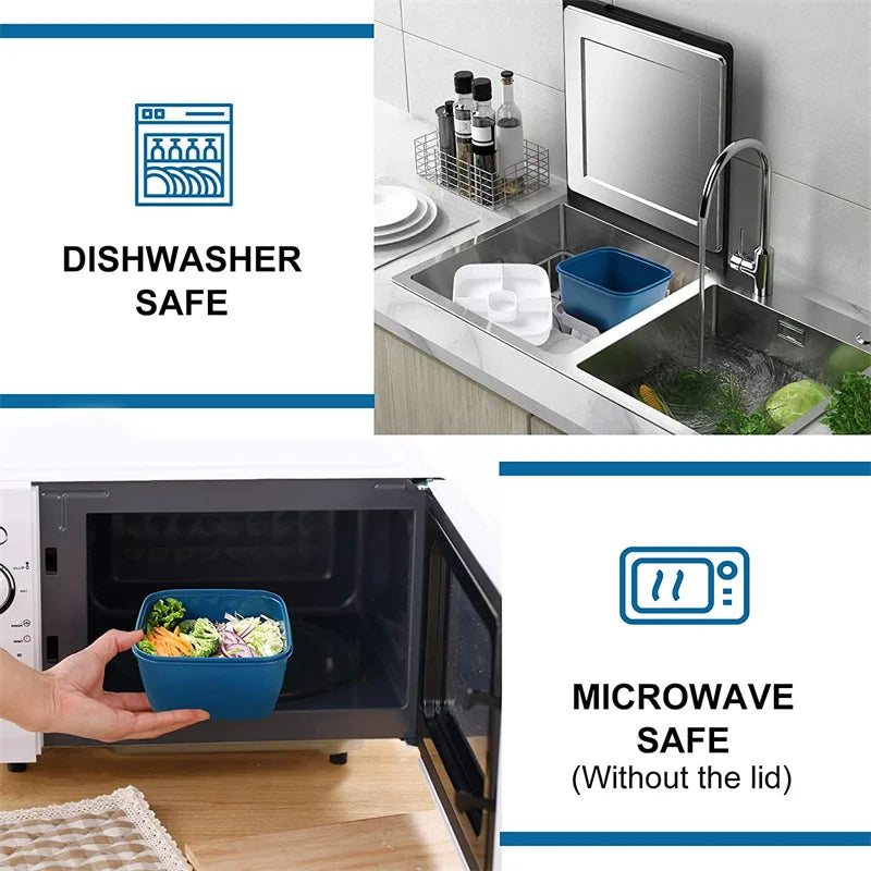 FuelPortion+ 38oz Salad Container – Leakproof Meal Prep Bowl with Dressing Cup & Fork