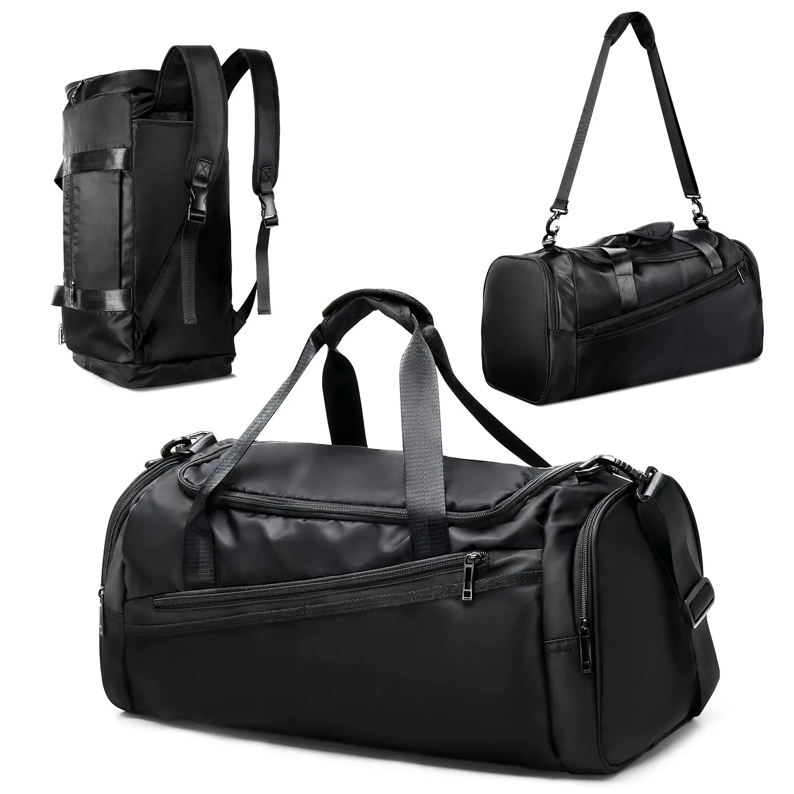 40L Foldable Gym Bag – Lightweight Travel Duffel with Shoe Compartment